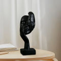 Creative Thinker Statue, Figurines Resin Ornament, Decoration Abstract Face Sculpture for Desktop Office Home Bookshelf Wedding Gift. 