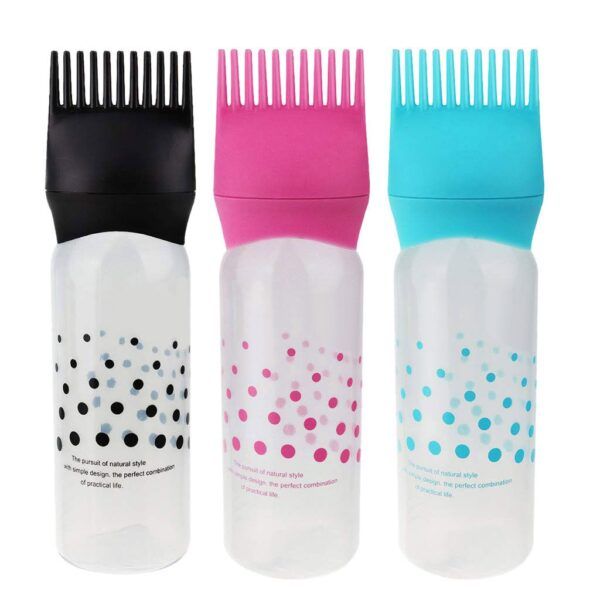 Hair Color Applicator Bottles Oil Applicator Root Comb Applicator Bottle, Hair Dye Bottle Applicator Brush Dispensing Salon Hair Coloring Dyeing