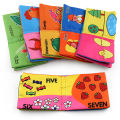 PinShang High-contrast 3d Baby Cloth Book Folding Animal Digital Cognition English Early Education. 