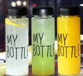 Techmanistan My Bottle Printed High Quality Plastic Water Bottle 500ml, Transparent Water Bottle, Portable Clear Glossy Plastic Bottle. 