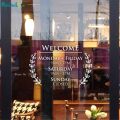 Welcome To Our Store Custom Hours Business Opening Time Word Decals For Your Storefront Window Yt5412. 