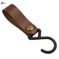 Awning Tent Hanging Hook Outdoor PU Leather Hook for Camping Travel Towels. 