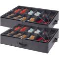 12 Pairs of Shoes Under Bed Shoe Organizer Bag Hard Solid Fabric with Clear Plastic Zip Cover Store up to. 