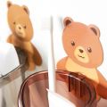 Cute Bear Wall Mounted Toothbrush Holder And Paste Kids Things Bathroom Accessories Shelf Storage Supplies Organizer Container. 