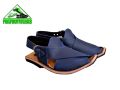 Peshawri Chappal in Black and Royal Blue Color. 