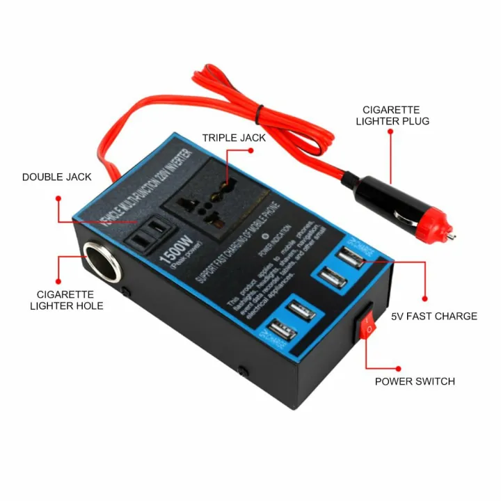 Universal%201500W%20Car%20Power%20Inverter%20DC%2012V/24V%20to%20110V/220V%20AC%20Converter,%204%20USB%20Quick%20Charge%20Ports,%20AC%20Outlets%20for%20Laptop,%20Phone,%20Electronics%20%E2%80%93%20Truck%20&%20Travel%20Essential%20-%20Image%207