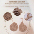 Twine Onion Basket Hanging for Pantry, Potato Garlic Onion Pantry Storage Baskets, Boho Wall Baskets 2Pcs. 