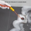 FlexiSnake Drain Weasel Sink Snake Cleaner Drain Hair Clog Remover Tool With Rotating Handle Drainage Facility Drain Cleaner. 