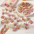 New I LOVE DADDY&MUMMY-20Pc/et Cute cartoon bunny girl hair rope bow elatic rubber band flower children hair band baby hair acceorie. 