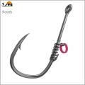 Durable Fishing Hook Strong Carbon Steel Barbed Fishhook with Hole for Catfish B Fishing Freshwater Saltwater Hook for Anglers Saltwater Fishing Hook. 