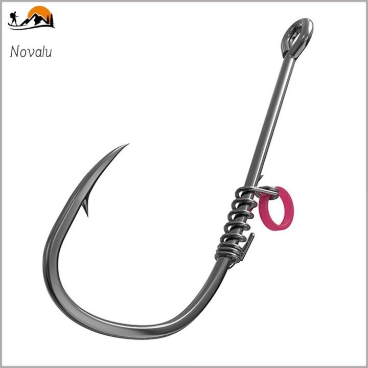 Durable Fishing Hook Strong Carbon Steel Barbed Fishhook with Hole for Catfish B Fishing Freshwater Saltwater Hook for Anglers Saltwater Fishing Hook