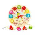 Joy Joy Wooden Shape Color Sorting Clock | Teaching Time & Number Blocks Puzzle | Stacking Sorter Jigsaw Montessori Educational Toy | Early Learning Gift for 1 Year Old Kids | Interactive Shape & Color Matching Toy | Developmental Learning & Fun. 
