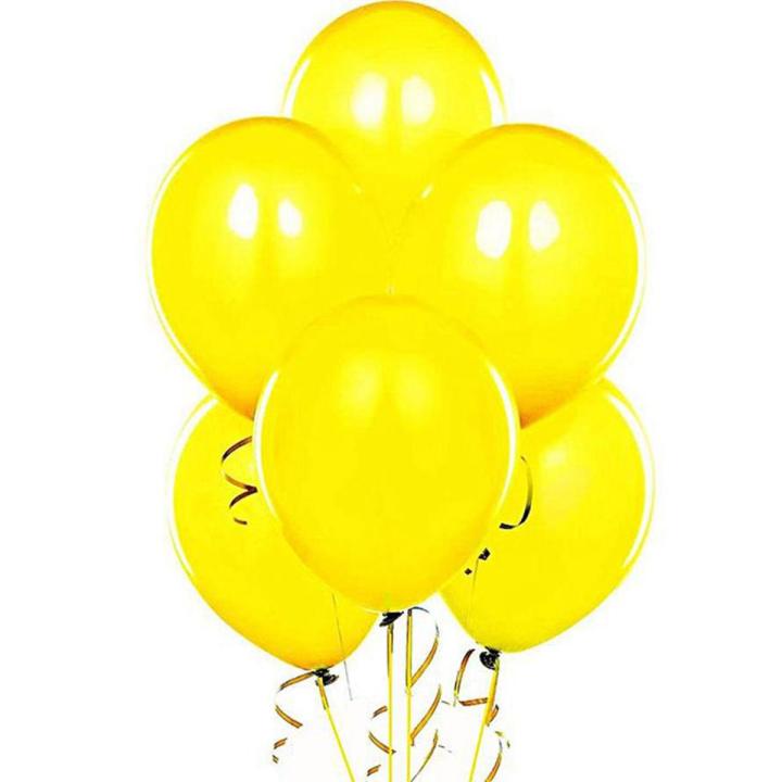 999 SPPack Of 50 -14 Inch Yellow Color Pearl Shape Latex Birthday Party & Decoration Balloons !! !