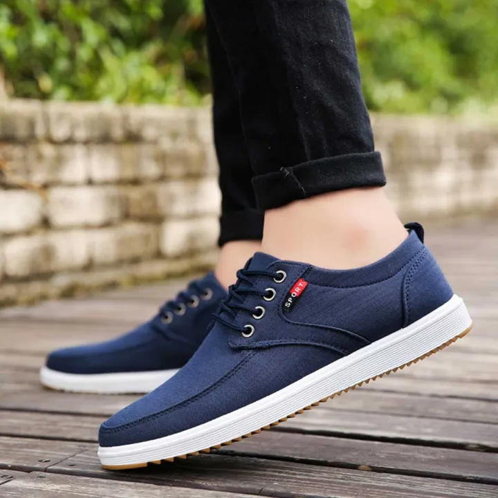 Mens%20Casual%20Canvas%20Sneakers%20Lace%20Up%20Fashion%20Flat%20Walking%20Shoes%20-%20Image%202