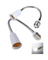 E27 To E27 Flexible Extend Extension LED Light Bulb Lamp Base Holder Screw Socket Adapter Converter. 
