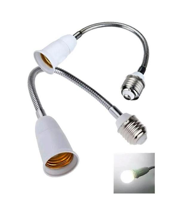E27 To E27 Flexible Extend Extension LED Light Bulb Lamp Base Holder Screw Socket Adapter Converter