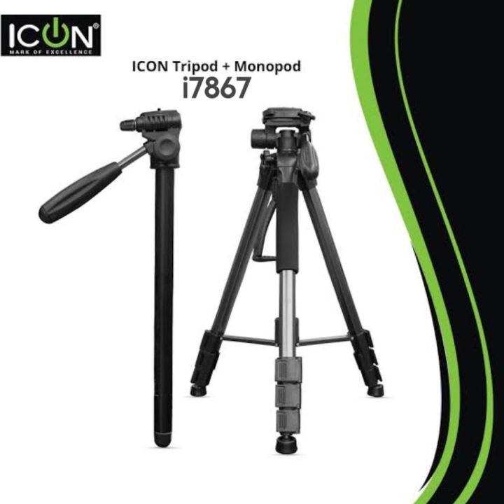 iCON%20i7867%20Professional%202in1%20Tripod%20and%20Monopod%20For%20DSLR,%20Camcoders,%20Mirrorless%20Cameras%20etc%20For%20Video%20Making%20Still%20Photography%20-%20Image%203