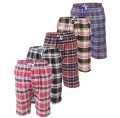Pack Of 6 - Summer Cotton Quarter Shorts For Men - Checked Print (With Two Side Pockets Only) - Multicolor. 