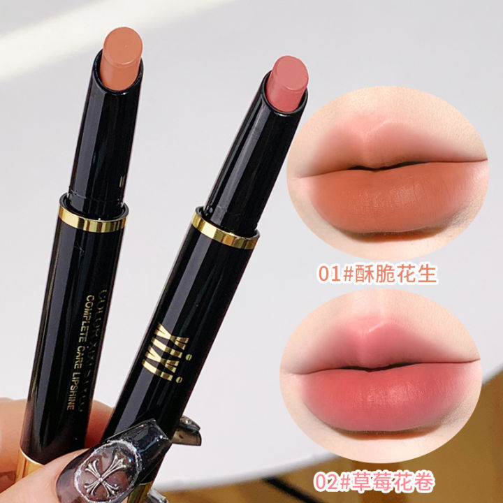 xixi small black stripe round tube lipstick matte soft mist high value lip gloss base clear lip gloss student affordable domestic products