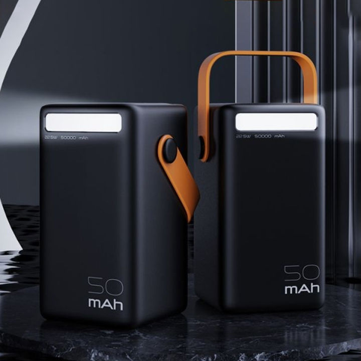 50000mAh PD 22.5W USB C Portable Power Bank with LED Display, Fast Charging, Dual Input and 4 Outputs, Compatible with Laptop, MacBook, iPhone 14, 13, 12, Samsung S20, iPad, Drone, Black