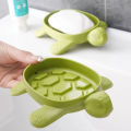Soap Box with Groove Design Cute Turtle Shape Soap Holder Tray -slip Bathroom Storage for Home Kitchen Supplies Non-stick Soap Box. 