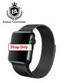 41mm / 40mm / 38mm Milanese loop Strap for Apple Watch Series 1 / 2 / 3 / 4 / 5 / 6 / 7 & Smart - Stainless Steel Band Bracelet for iWatch - Silver - Black. 