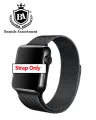 41mm / 40mm / 38mm Milanese loop Strap for Apple Watch Series 1 / 2 / 3 / 4 / 5 / 6 / 7 & Smart - Stainless Steel Band Bracelet for iWatch - Silver - Black. 