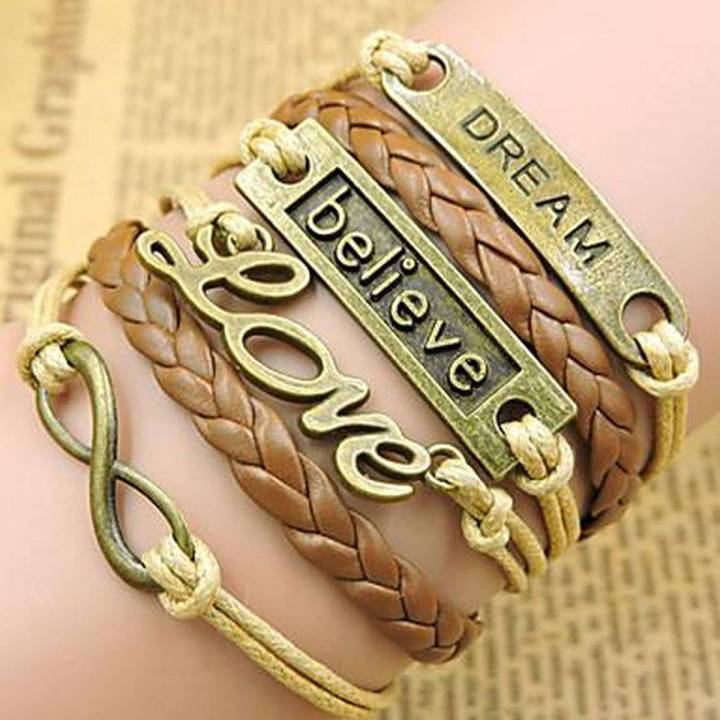 Dream Love Pu Artificial Leather Rexine Charm Men Multi-Layered