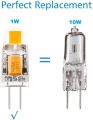 Lighting G4 LED Bulb 1W 12V LED Light Bulb T3 10W Halogen Replacement Bulb G4 Bi-Pin Base Warm White 3000k No Flicker for Landscape Lighting,10 Pack. 