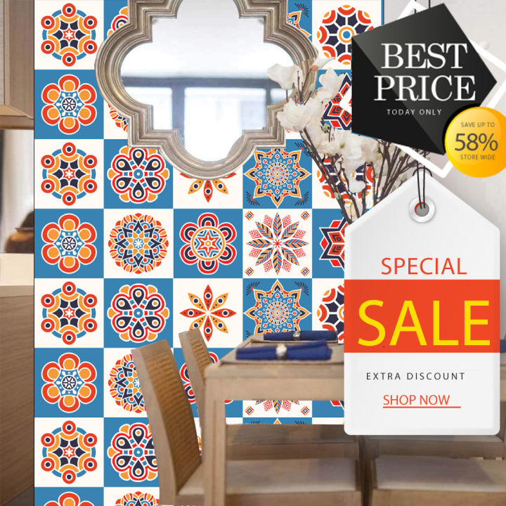 Pack%20Of%2012%20-%20Traditional%20Talavera%20Tiles%20Stickers%20For%20Bathroom%20&%20Kitchen%20-%20Image%202