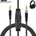 Braided Replacement Cable Extension Cord With Volume Control Mic Mute For Kingston HyperX Cloud Alpha Mix Gaming Headsets. 
