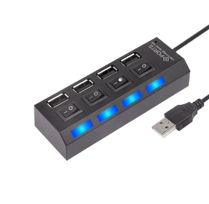 USB HUB 2.0 WITH ON/OFF SWITCH | 4 PORTS USB HUB | FAST CONNECTIVITY | PEMIUM QUALITY PRODUCT