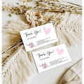 Pack Of 100 Thank You Cards For Small Business Order Packing Review Thank You Card 2 x 3.5 inches Glossy Cards. 
