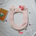 【Happier】 Kawaii Sanrioed Anime Cartoon Series Mymelody Cinnamoroll Kuromi Cute Fashion Toilet Cover Cushion Plush Toilet Set Supplies. 