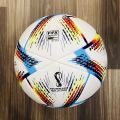 AL Rihla FIFA World cup Football White Match Soccer Ball 2022 Size 5 with free Nozzle by King Sports. 