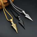Necklace with Arrow Pendant Long Personal Security Self Defense Men Wome Stainless Steel Jewelry Chain Defence Tool s. 