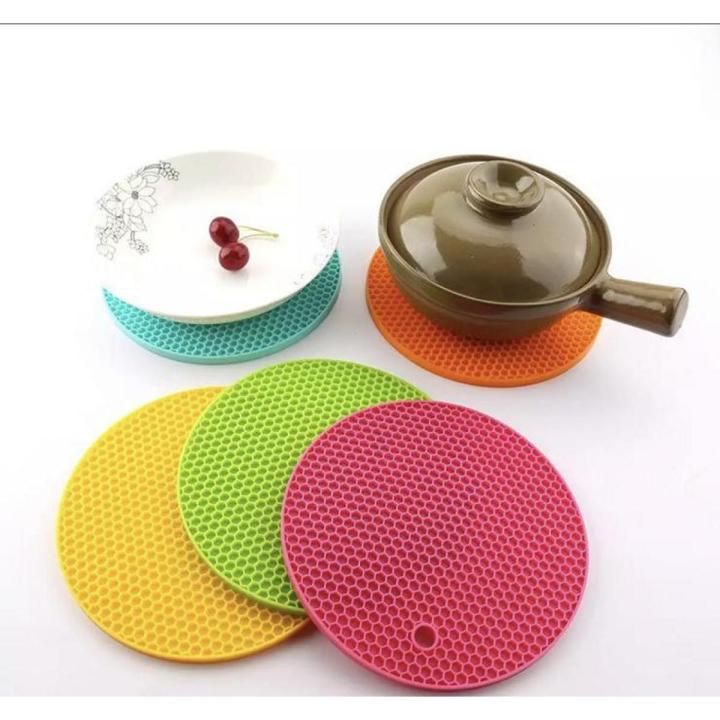 Silicone heat pad 2 Pcs Set Table Silicone Pad Silicone Non slip Heat Resistant Heat Proof Mat Coaster Cushion Placement Pot Holder Kitchen Accessories Cooking Daraz.pk