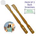 2 Pcs Wooden Back Scratcher Massage Stick Twin Backscratching Sticks. 