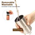 Manual Portable Ceramic Adjustable Settings Hand Coffee Beans Mill Grinder Collapsible Handcrank for Drip Coffee-Stainless Steel. 