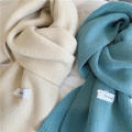 Solid Color Soft Scarf For Women Autumn And Winter Warm Lovely Knit Neck. 