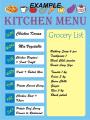 Kitchen Menu Grocery Planner  Chart Vinyl Sticker With Board Pen Kitchen Home Decor. 