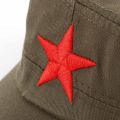 Military Cap Red Star Embroidery Cap Military Hat Army Green Flat Hats For Men Women Vintage Bone Male Female Army Sun Hat. 