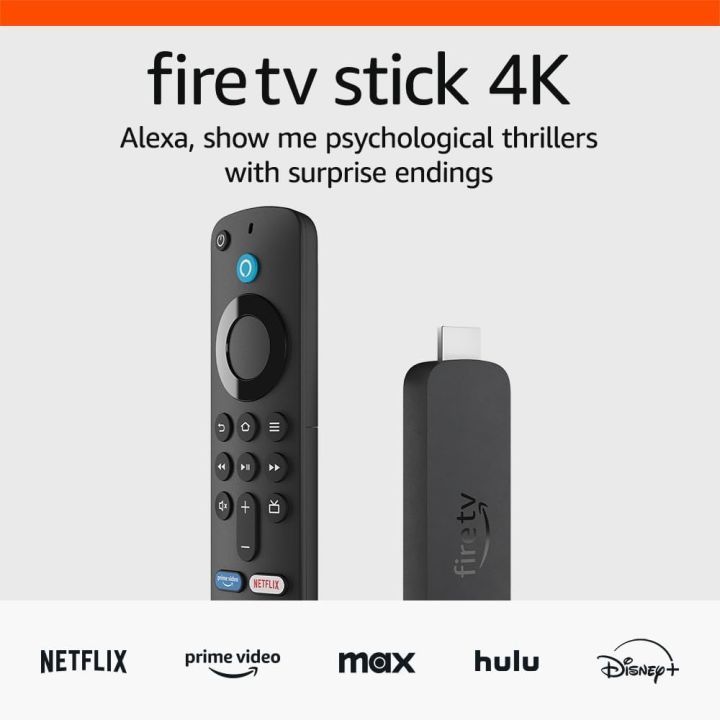 Fire TV Stick 4K New Model 2025, brilliant 4K streaming quality, TV and smart home controls, free and live TV