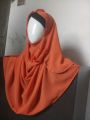 Double loop Hijab, Orange Double hole Hijab, Girls Scarf, ancy Hijab, Diamondize Hijab, Latest Hijab. 