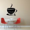 WallsArtstore Relax Coffee Cup SIlhouette Wall Sticker Decal For Cafe Coffee Shop And Kitchen Wall Art Decoration. 