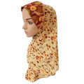 Flower Print Hijab Amira Muslim Women Head Cover Neck Hat Scarf Shawls Islamic Turban Bandanas Hair Loss Cap Headscarf Headwear. 