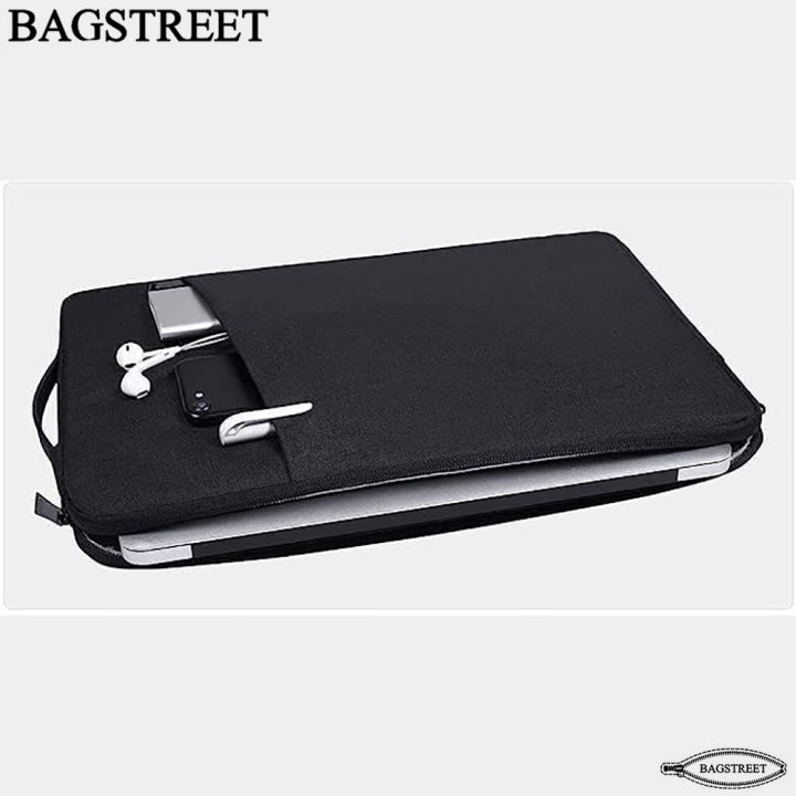 BAGSTREET%20Laptop%20Sleeve%2013.3"%20-%2014"%20-%2015.6"%20Inches%20with%20Handle,%20Shock%20Proof,%20Water%20Proof%20Compatible%20with%20MacBook%20Air/Pro%2013.3-14-15.6%20Inch,%20Notebook%20Computer%20Polyester%20Protective%20Sleeve%20Case%20Carrying%20Bag%20with%20Accessory%20Pockets%20-%20Black%20-%20Image%203
