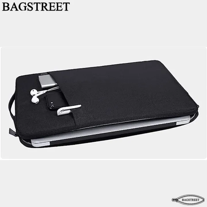 BAGSTREET%20Laptop%20Sleeve%2013.3"%20-%2014"%20-%2015.6"%20Inches%20with%20Handle,%20Shock%20Proof,%20Water%20Proof%20Compatible%20with%20MacBook%20Air/Pro%2013.3-14-15.6%20Inch,%20Notebook%20Computer%20Polyester%20Protective%20Sleeve%20Case%20Carrying%20Bag%20with%20Accessory%20Pockets%20-%20Black%20-%20Image%203