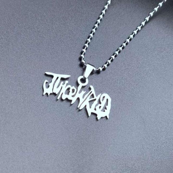 Hip Hop Rapper Juice Wrld 999 Necklace Stainelss Steel Letter Name Heart Pendants Necklaces Fans Memorial Jewelry Gifts