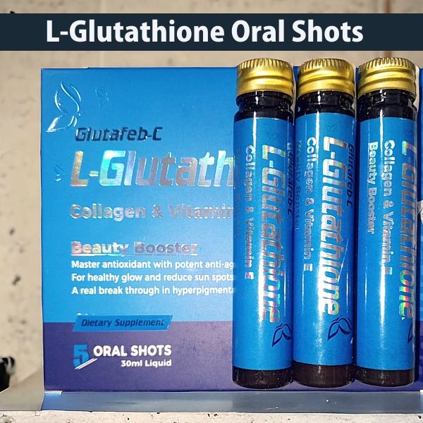 Glutafeb-C L-Glutathione Oral Shots Pack of 3 Your Daily Boost for Radiant Skin, Collagen & Vitamin E Power The Secret to Radiant Skin? It’s in This Bottle!